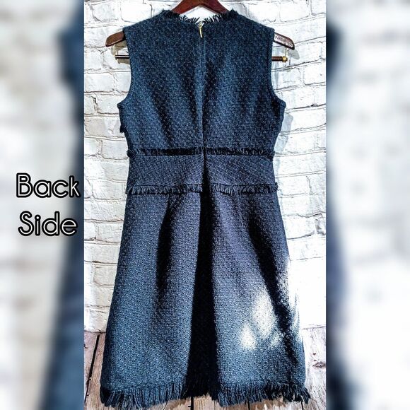 Tory Burch natalia sleeveless dark Blue tweed dress - Picture 2 of 9